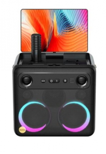 IKARAO COLUNA BREAK X2 P/ KARAOKÊ C/TELA SENSÍVEL AO TOQUE DE 10.1"2 MICRO S/FI