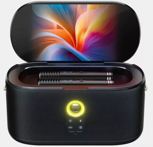 COLUNA IKARAO SHELL S1 KARAOKÊ C/TELA SENSÍVEL AO TOQUE DE 10.1" 2 MICROS S/FIO