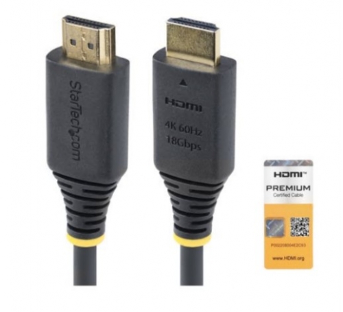 Cabo HDMI StarTech HDMI2-CABLE-4K60-2M com Ethernet HDMI macho para HDMI macho 2 m preto