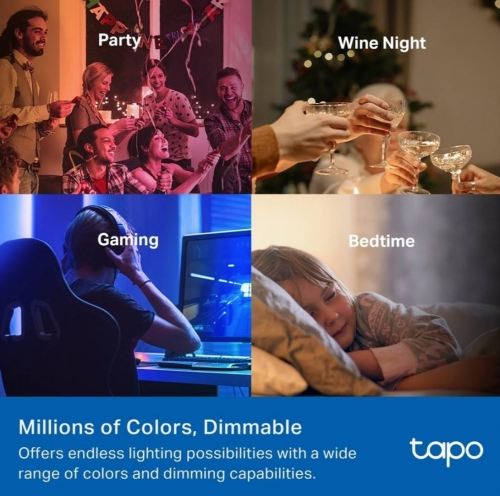 Lâmpada Inteligente TP-Link Smart Light Bulb Multicolor Tapo L430C 2500-6500K Wi-Fi (Pack 2)