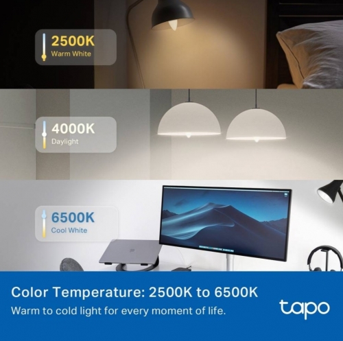 Lâmpada Inteligente TP-Link Smart Light Bulb Multicolor Tapo L430C 2500-6500K Wi-Fi (Pack 2)