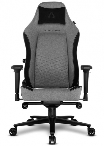Cadeira Gaming Alpha Gamer Alegra V2 Fabric Preta/Cinza