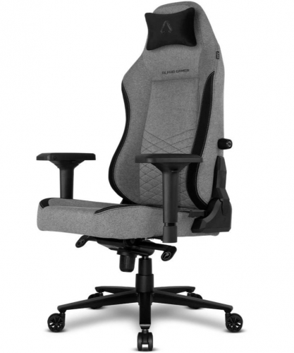 Cadeira Gaming Alpha Gamer Alegra V2 Fabric Preta/Cinza