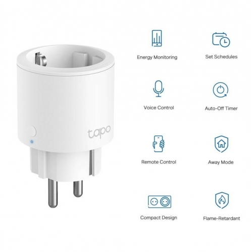 Tomada Inteligente TP-Link Tapo P115 Mini Smart Wi-Fi (Pack 4)