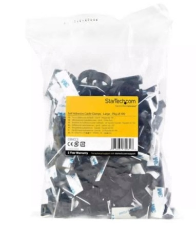 Clips de cabo StarTech CBMCC1 preto Compatível com TAA (pacote de 100)
