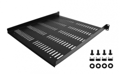 Prateleira StarTech de bastidor preto 1U 19"