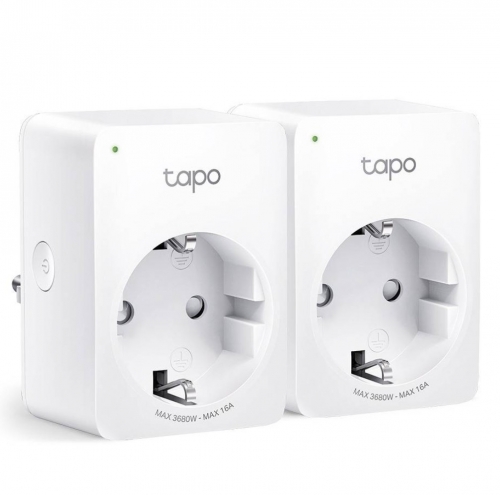 Tapo P110 x 2 Mini Smart Wi-Fi Socket, Energy Monitoring, 100-240 V, Max Load 16 A, 50/60 Hz, 2.4 GHz Wi-Fi networking