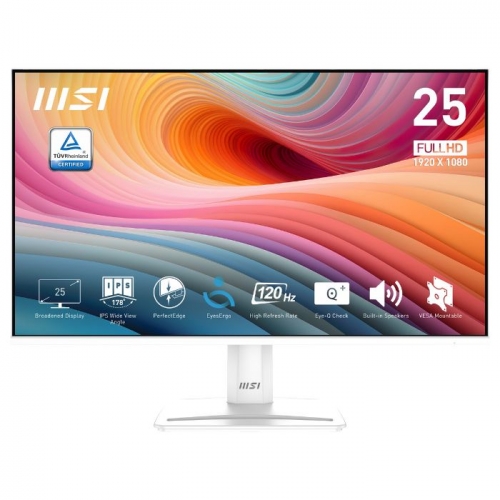 Monitor MSI 24.5" PRO MP251W E2 IPS FHD 16:9 120Hz (1ms) Branco