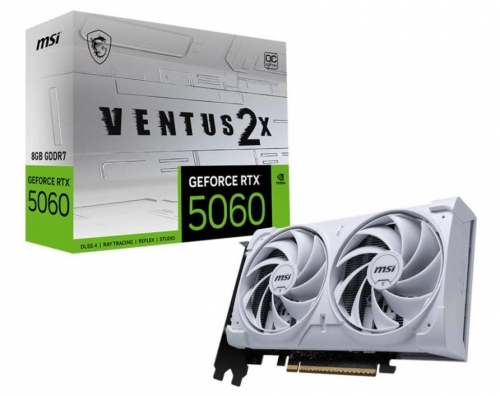 PLACA GRAFICA MSI GEFORCE RTX 5060 8G VENTUS 2X OC WHITE , 912-V537-003