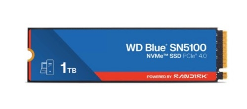 Disco SSD 1 TB M.2 2280 PCIe 4.0 (NVMe) WD Blue SN5100 , WDS100T5B0E-00CPE0