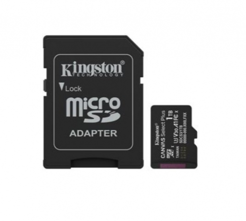 KINGSTON SDCARD 1TB MICRO SDXC CANVAS SELECT PLUS GEN3 150MB/s A1+ADAP