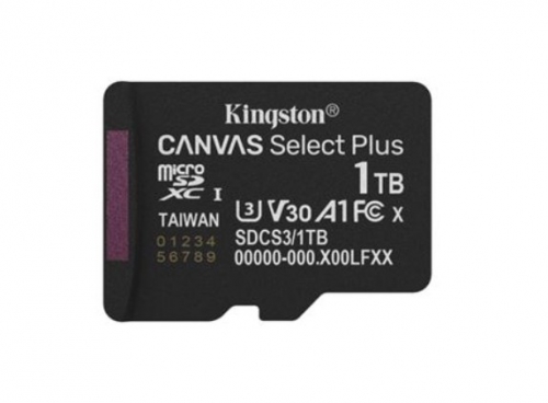 KINGSTON SDCARD 1TB MICRO SDXC CANVAS SELECT PLUS GEN3 150MB/s A1+ADAP