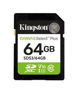Cartão de Memória 64GB Kingston Technology Canvas Select Plus Gen3 SDS3/64GB