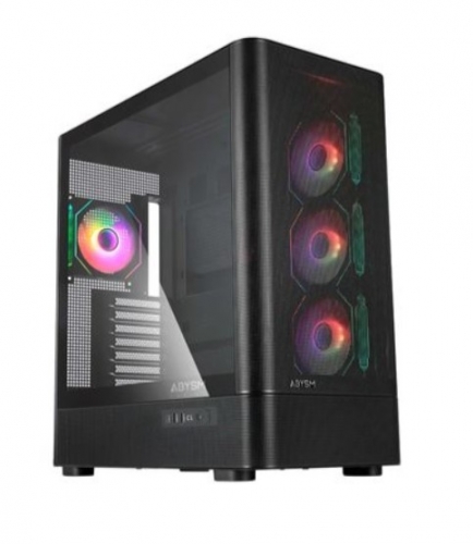 CAIXA ATX ABYSM GAMING DANUBE SAVA H500 II AIR TEMP GLASS ARGB BLACK