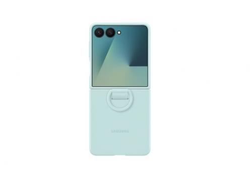 Capa de Silicone com Anel Galaxy Z Flip7 Menta - EF-PF766TMEGWW