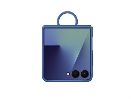 Capa de Silicone com Anel Galaxy Z Flip7 Azul - EF-PF766TNEGWW