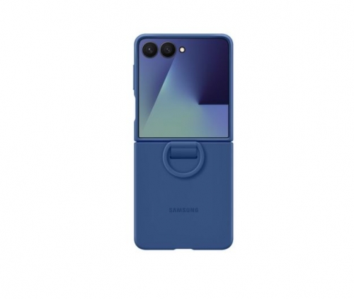 Capa de Silicone com Anel Galaxy Z Flip7 Azul - EF-PF766TNEGWW