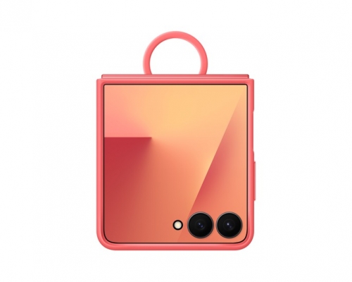 Capa de Silicone com Anel Galaxy Z Flip7 Vermelho - EF-PF766TREGWW