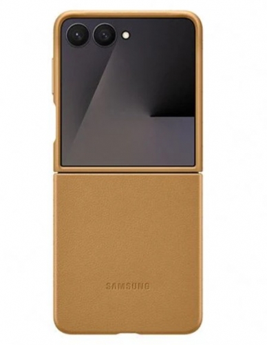 Capa Vegana Samsung para Z Flip7 Camel