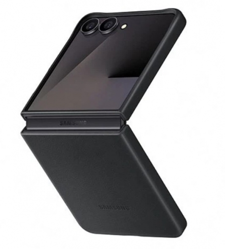 Capa Vegana Samsung para Z Flip7 Preto