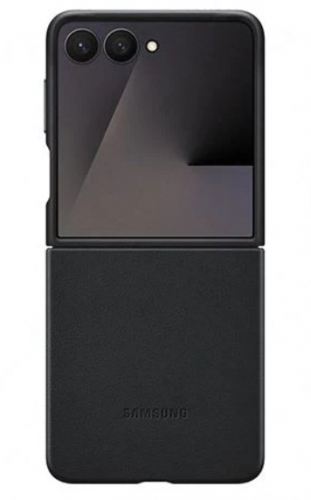 Capa Vegana Samsung para Z Flip7 Preto