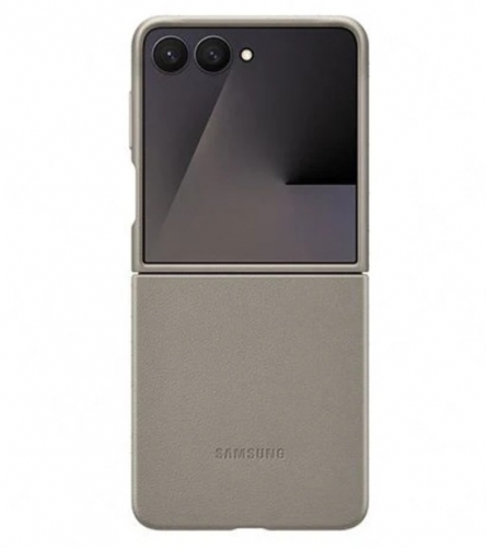 Capa Vegana Samsung para Z Flip7 Cinza