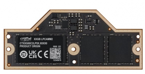 Memória Crucial LPDDR5X módulo 64 GB LPCAMM2 3750 MHz 1.05 V on-die ECC preto, CT64G75C2LP5X