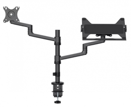 Braço para Monitor e Portátil Neomounts DS20-425BL2 17"-27" | Suporte para Portátil até 17,3" | VESA 100x100