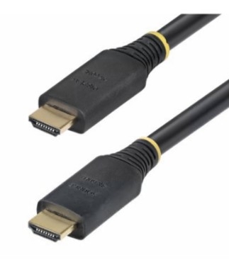 Cabo StarTech HDMI com Ethernet HDMI macho para HDMI macho 15 m blindado preto, HDMI2-CABLE-4K60-15M