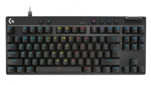 Teclado Logitech G PRO X RAPID TKL luz traseira USB QWERTY Padrão internacional americano interruptor: Linear preto