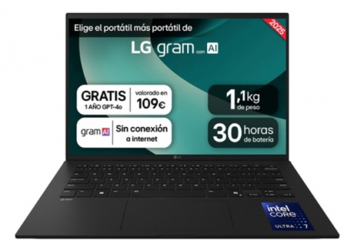 Portátil LG Gram 14" - 14Z90T 32GB N Teclado ESP 14Z90T-V.AP88B