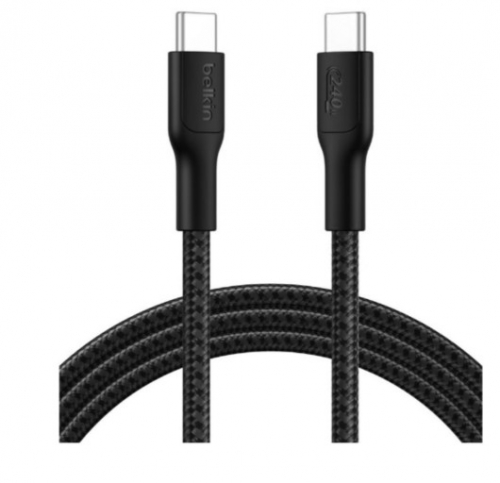 Cabo USB 24 pin USB-C (M) para 24 pin USB-C (M) 2 m 240W preto Belkin BoostCharge CAB025HQ2MBK