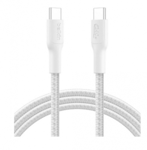 Cabo USB 24 pin USB-C (M) para 24 pin USB-C (M) 2 m 240W branco Belkin BoostCharge CAB025HQ2MWH