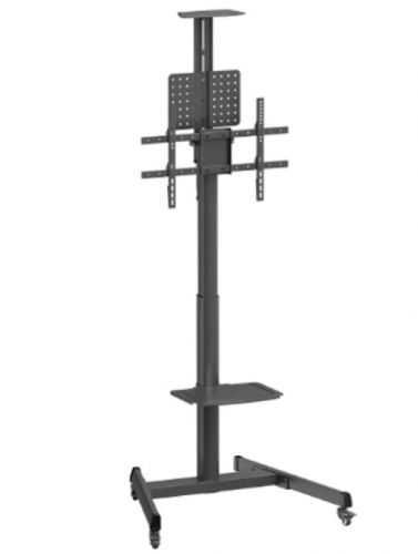 SUPORTE CHAO MOVEL NAPOFIX HORIZONTAL 37">70" ROTATIVO 90º HAS PRETO VWA1225B-A