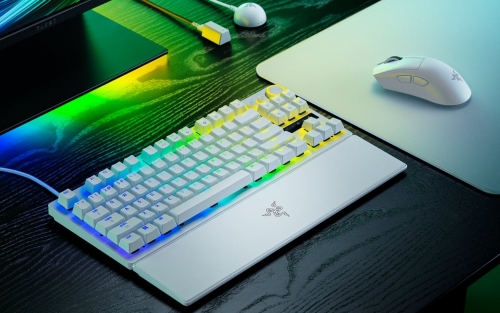 Teclado Razer Huntsman V3 Pro Tenkeyless 8KHz - White Ed. - US Layout , RZ03-05521000-R3M1