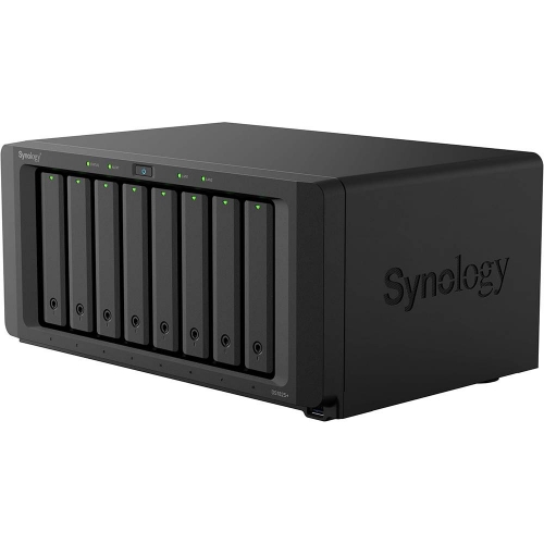 NAS Synology DiskStation DS1825+, 8 Baías, CPU 4-Core AMD Ryzen V1500B, RAM 8GB DDR4, Preto