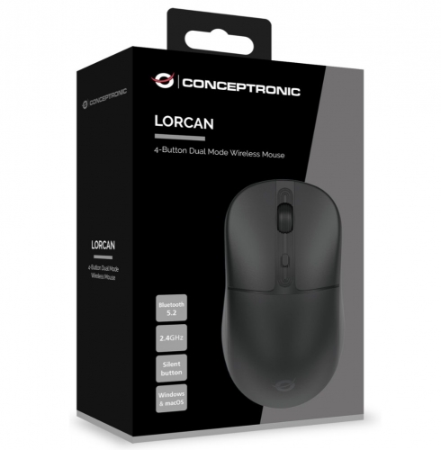 Rato Conceptronic LORCAN04B Bluetooth Preto