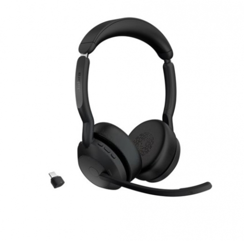 Auscultadores Jabra Evolve2 55 UC Stereo bluetooth sem fios cancelamento de ruído activo USB-C preto, 25599-989-899