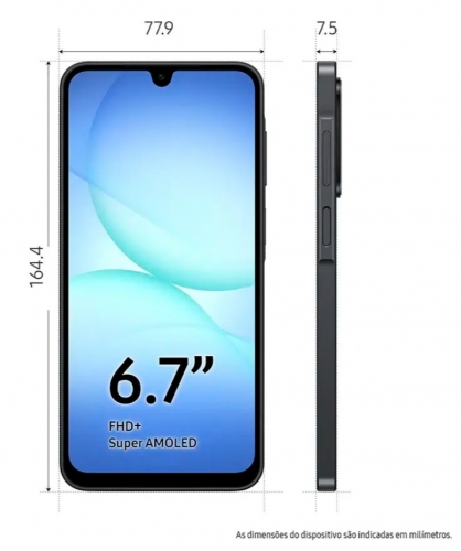 Smartphone Samsung SM-A176BZKAEUB Galaxy A17 5G 6.7" 4GB/128GB Dual SIM Preto