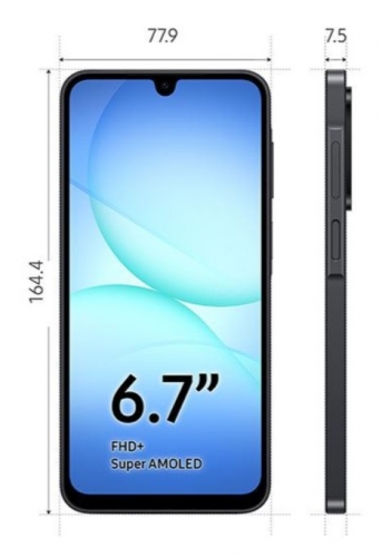 Smartphone SAMSUNG Galaxy A17 4GB 128GB LTE 6.7in Gray Android15