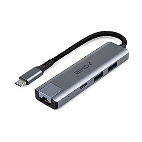 Hub USB 3.2 Gen 2 Tipo C e Gigabit Ethernet