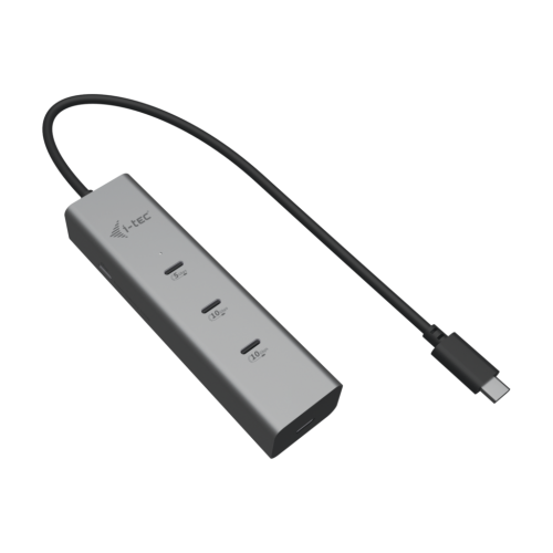 i-tec USB-C Charging Metal HUB 5 portas com vídeo USB-C 8K + fornecimento de energia 85 W