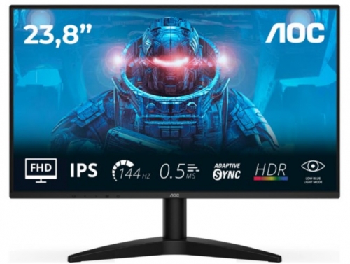Monitor AOC 24B36X LED 24" Full HD 144 kHz IPS 1500:1 HDR10 0.5 ms HDMI, DisplayPort preto