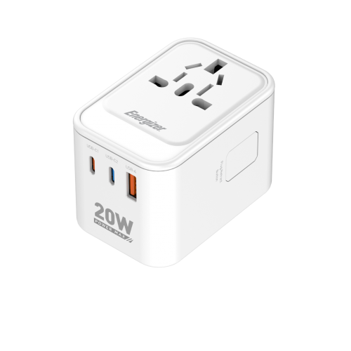 Carregador de viagem duplo USB-C e USB-A de 20 W ETC200