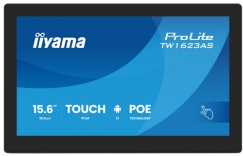 Computador iiyama ProLite TW1623AS-B3P Android PC PC de painel de toque 1 RK3568 RAM 4 GB SSD eMMC 32 GB Mali-G52 13 monitor: LED 15.6"