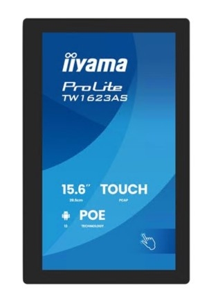 Computador iiyama ProLite TW1623AS-B3P Android PC PC de painel de toque 1 RK3568 RAM 4 GB SSD eMMC 32 GB Mali-G52 13 monitor: LED 15.6"