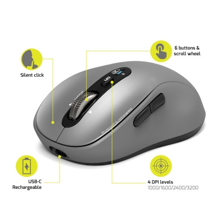 Rato MAC EXPERT Bluetooth e recarregável - 910201