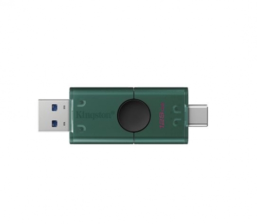 Pen drive USB DataTraveler® Duo Com design de tampa móvel USB-A/C duplo, Capacidade 128 GB