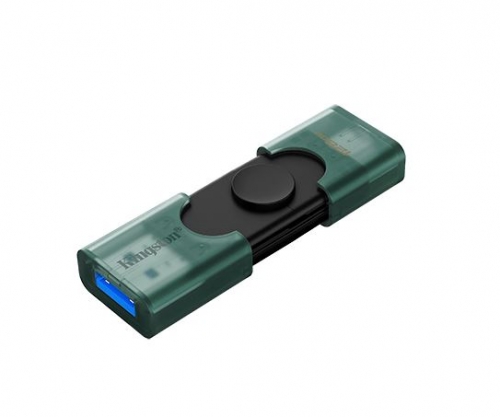 Pen drive USB DataTraveler® Duo Com design de tampa móvel USB-A/C duplo, Capacidade 128 GB
