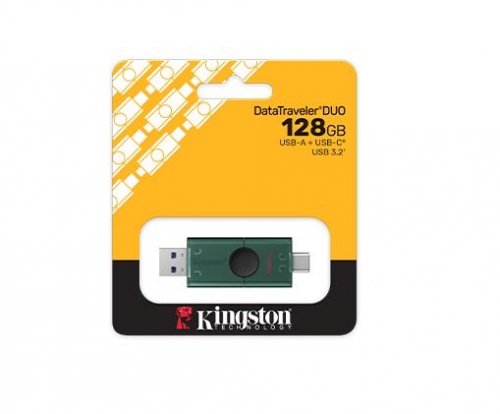 Pen drive USB DataTraveler® Duo Com design de tampa móvel USB-A/C duplo, Capacidade 128 GB